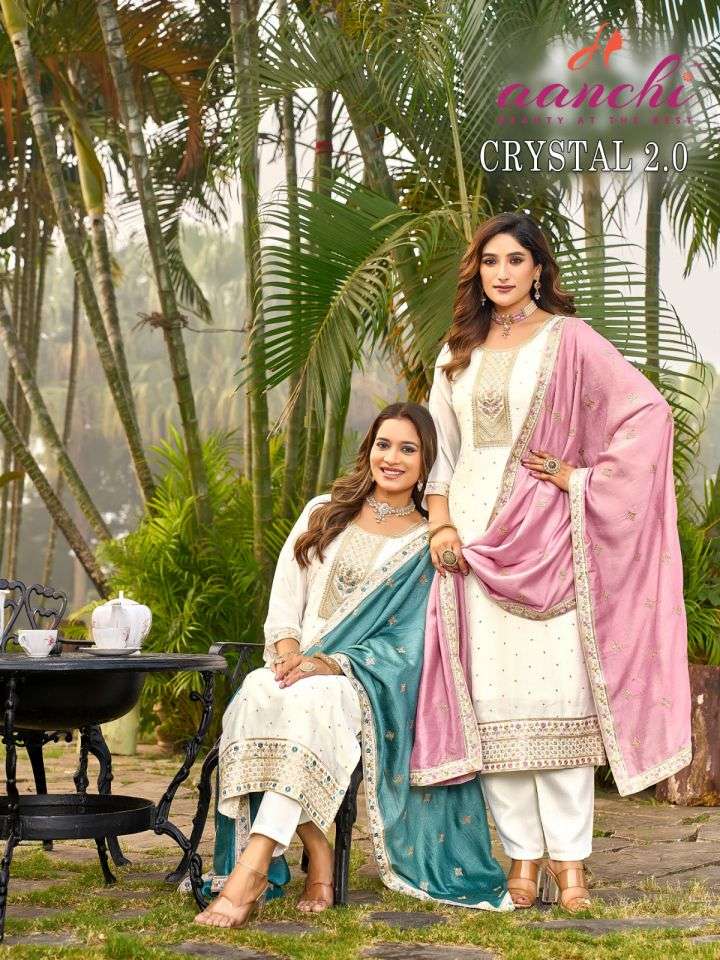 crystal vol-2 by aanchi exclusvie deisgner party wear readymade salwar kameez wholesale price surat