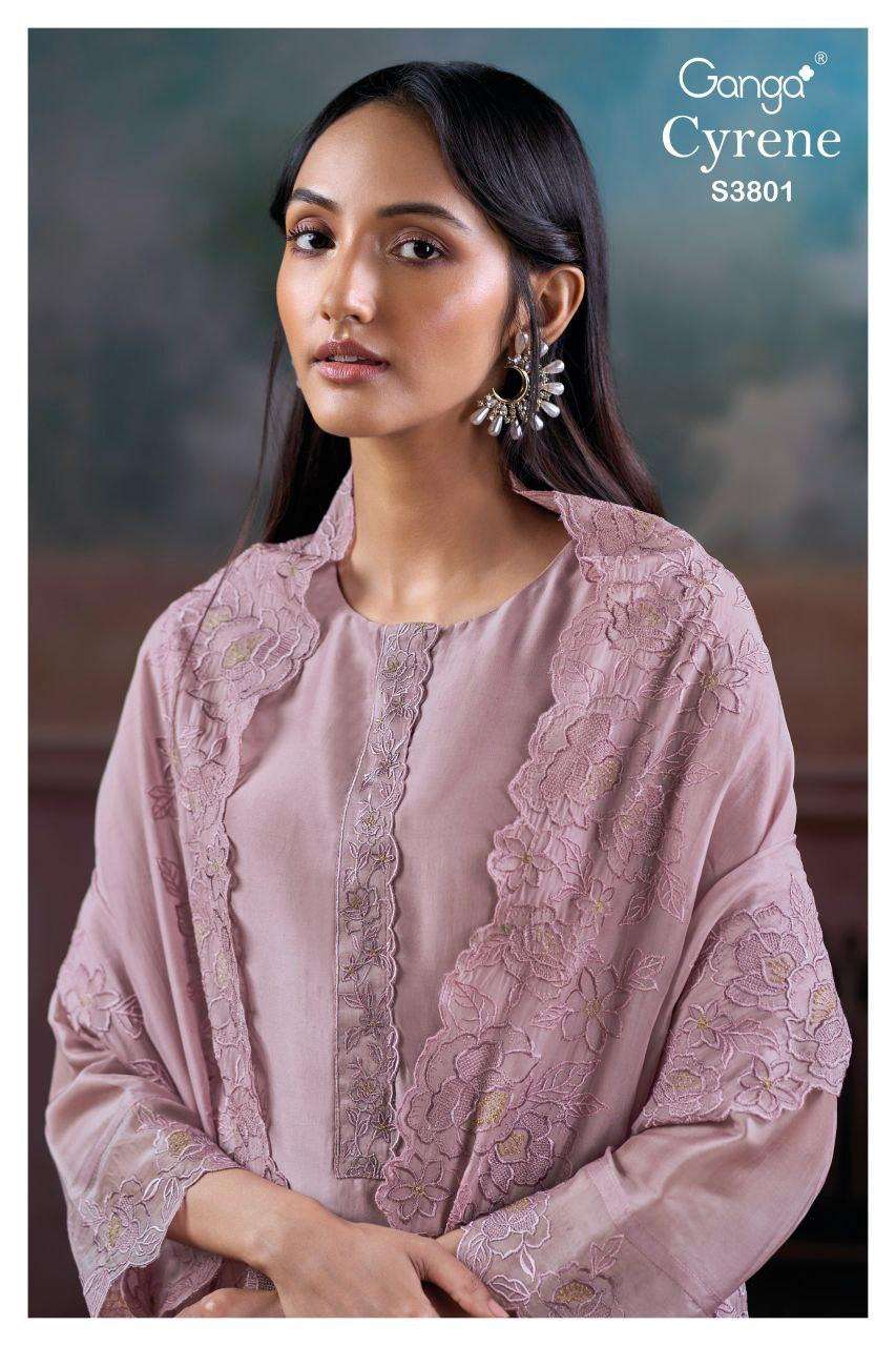 cyrene 3801 by ganga exclusvie designer bemberg silk salwar kameez wholesale price surat