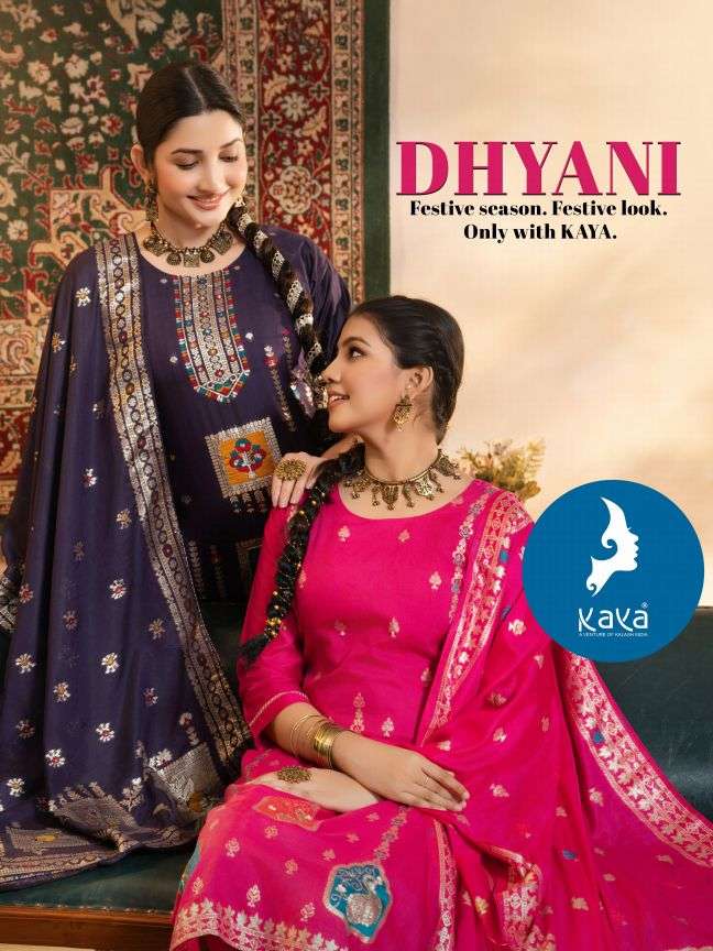 dhyani by kaya latest designer chanderi jacquard readymade salwar kameez wholesale price surat