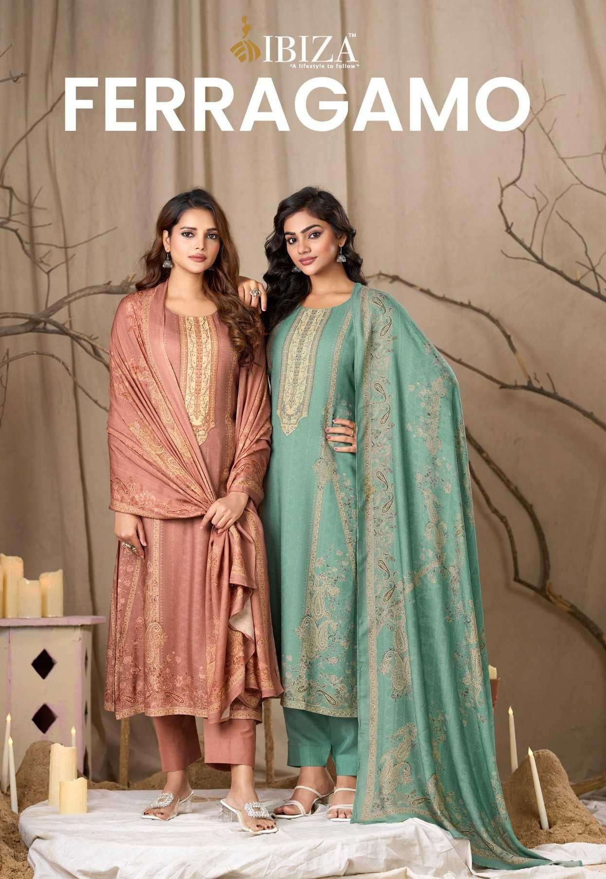 ferragamo by ibiza lifestyle exclusvie designer pashmina salwar kameez wholesale price surat