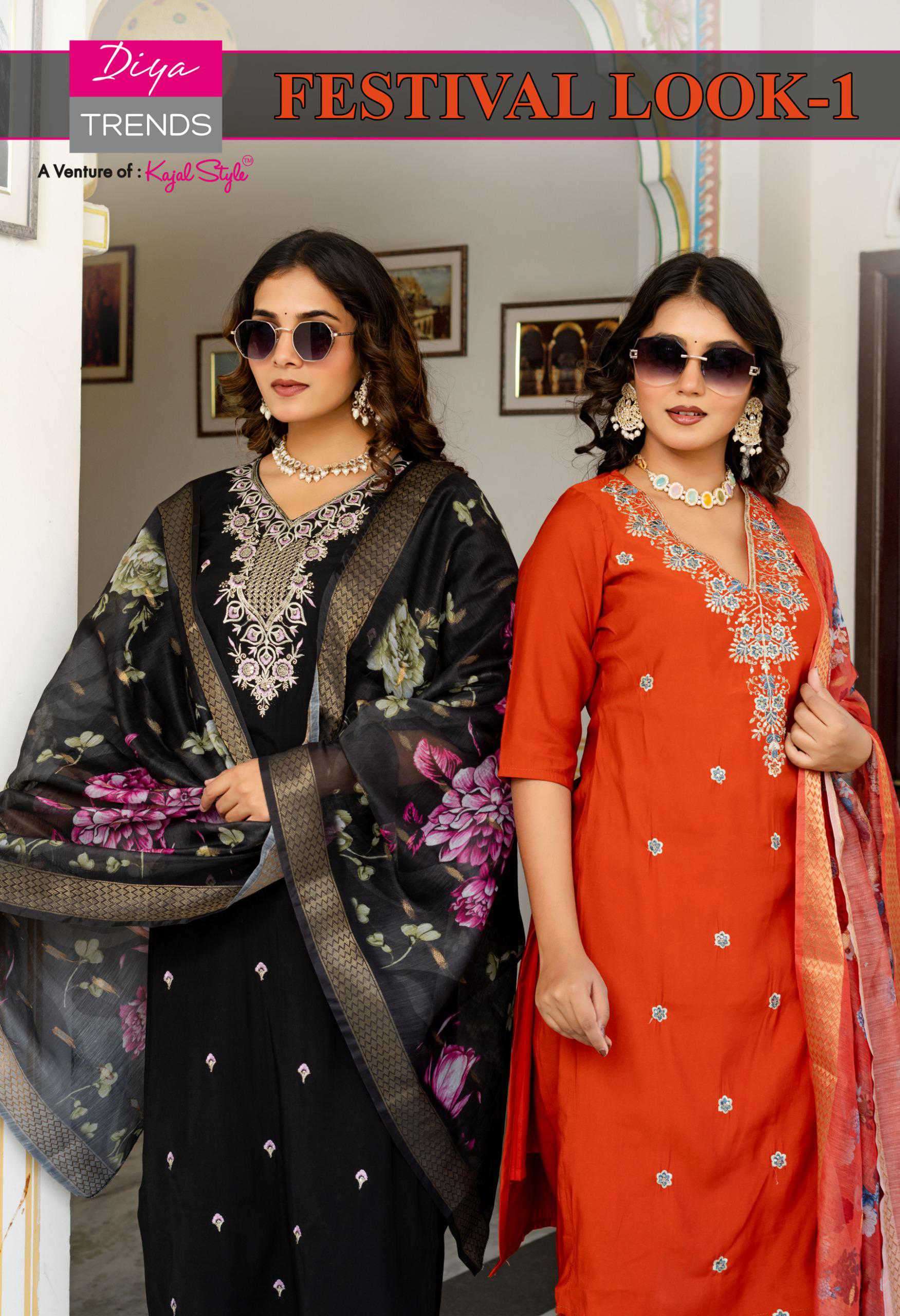 festival look by diya roman silk deisgner readymade kurti wholesale price surat