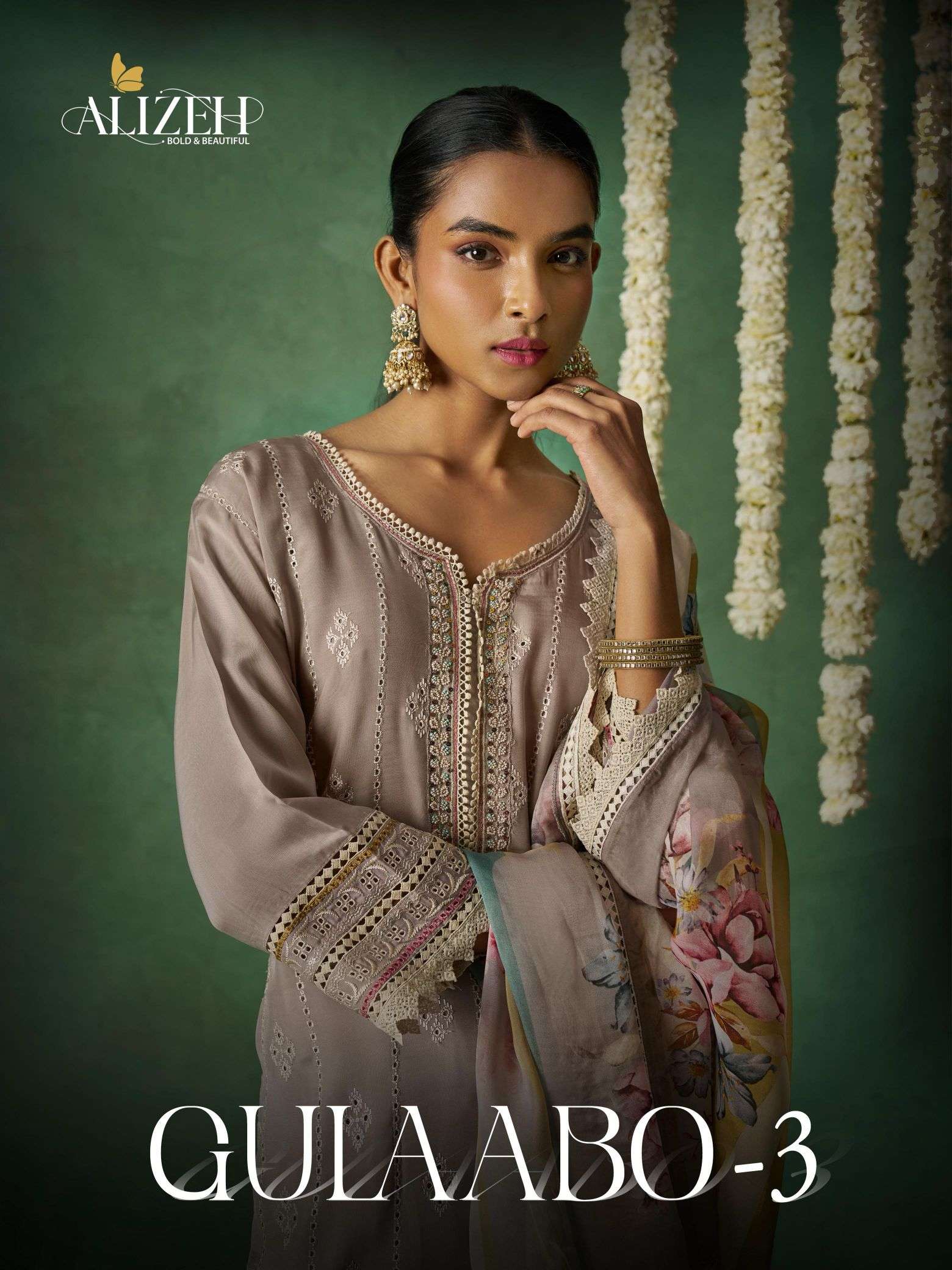 gulaabo vol-3 by alizeh exclusvie designer organza designer salwar kameez wholesale prcie surat