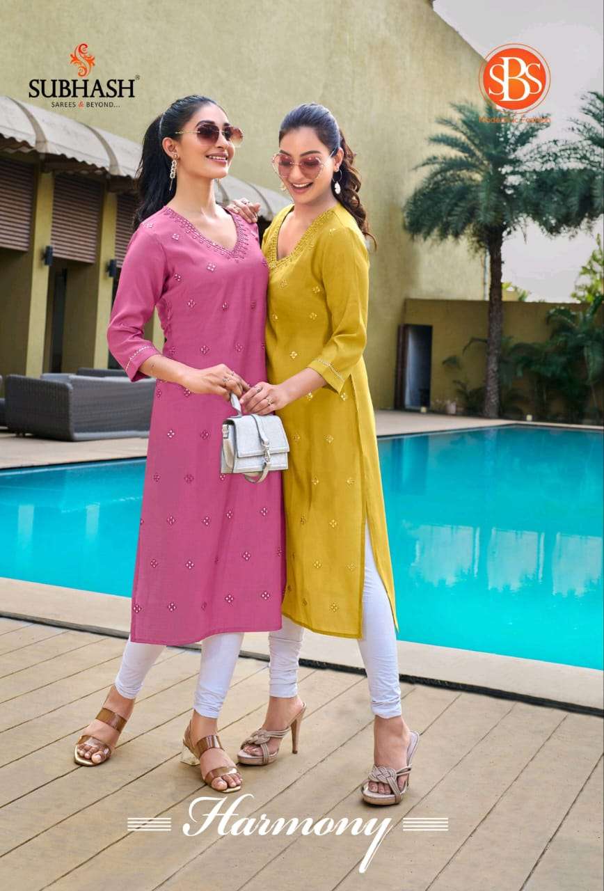 harmony by subhash 4676-4679 series designer readymade kurti wholesale price surat