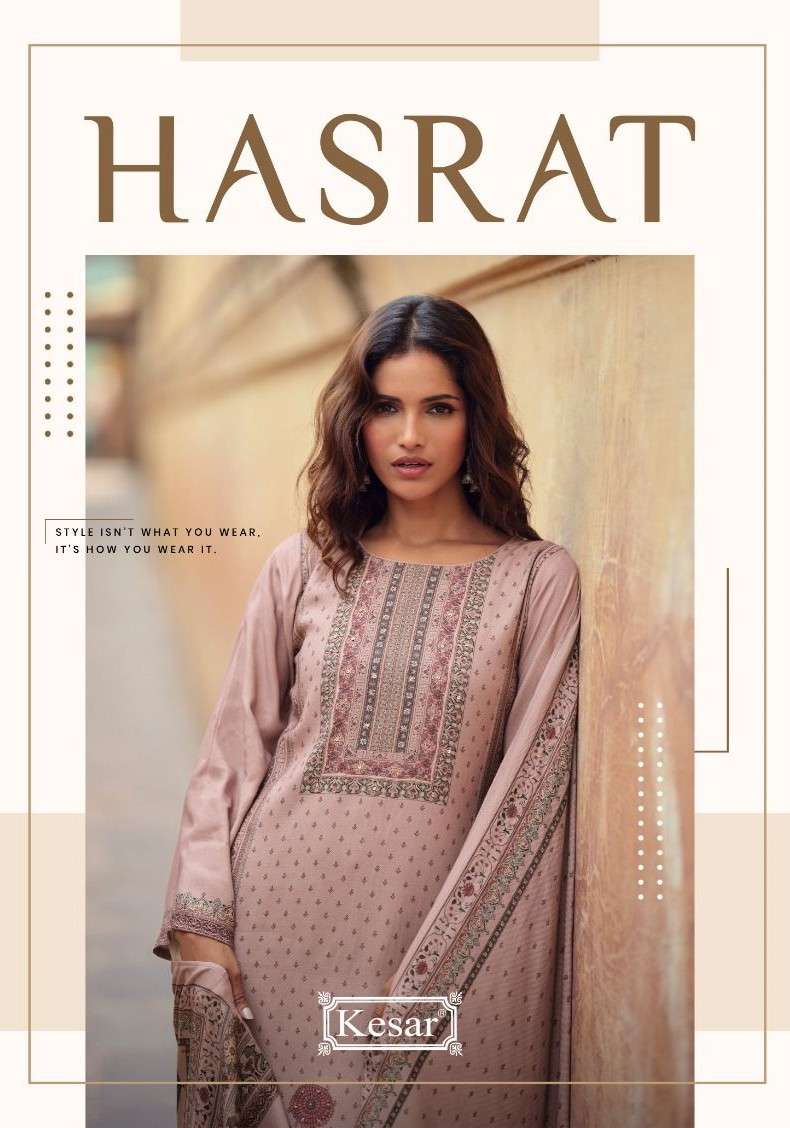 hasrat by kesar 23001-23004 series viscose pashmina salwar kameez wholesale price surat