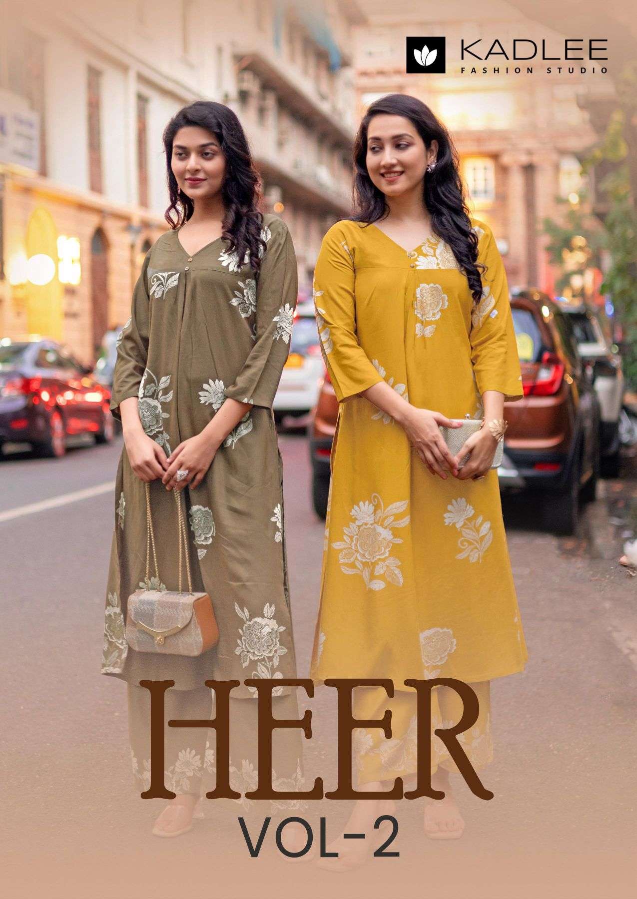 heer vo-2 by kadlee 4007-4012 series latest designer party wear readymade kurti wholesale price surat