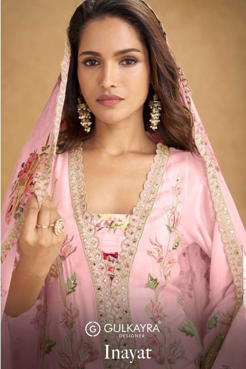 inayat by gulkayra designer 7555 colors handwork with embroidered chinon readymade salwar kameez wholesale price surat