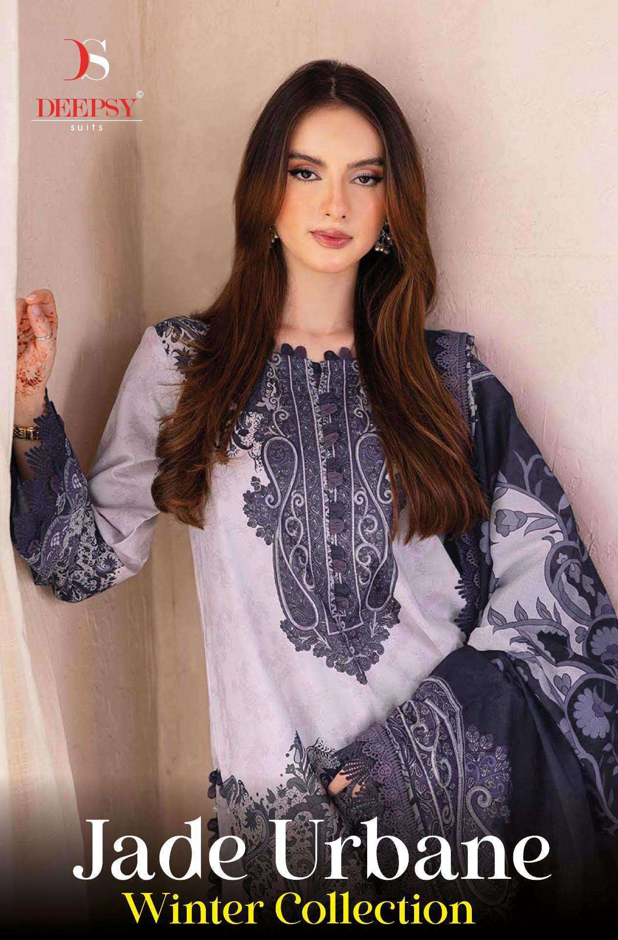 jade urbane by deepsy suit pashmina with embroidered salwar kameez wholesale price surat