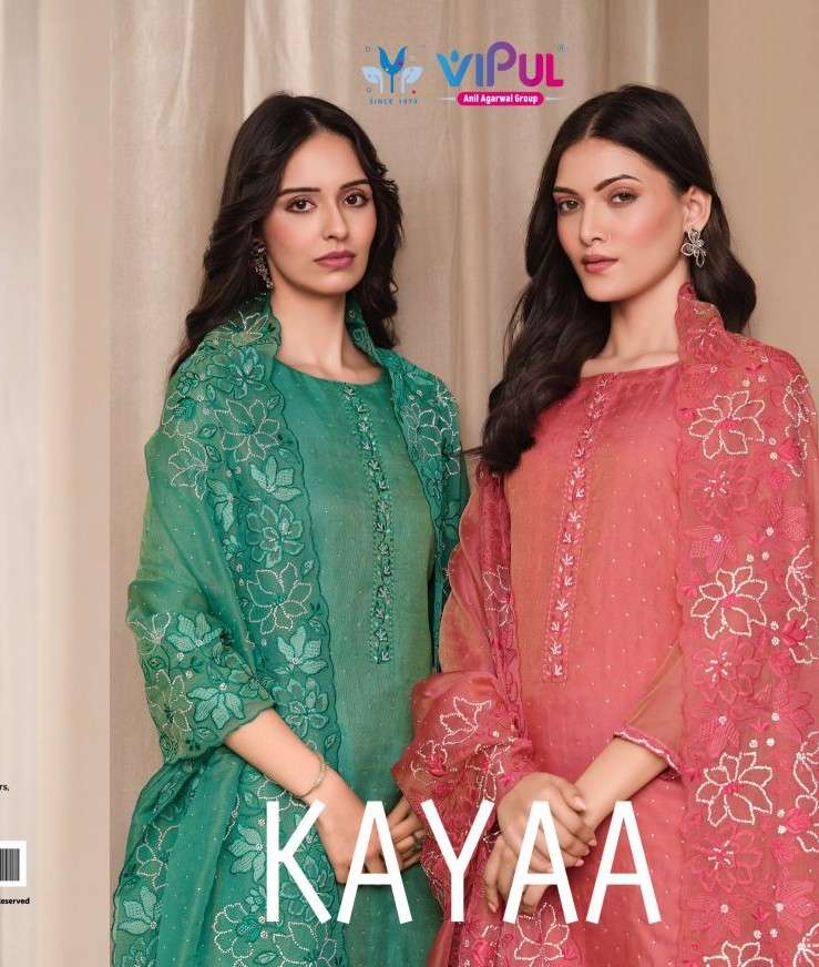 kaaya by vipul fancy embroidered designer salwar kameez wholesale price surat