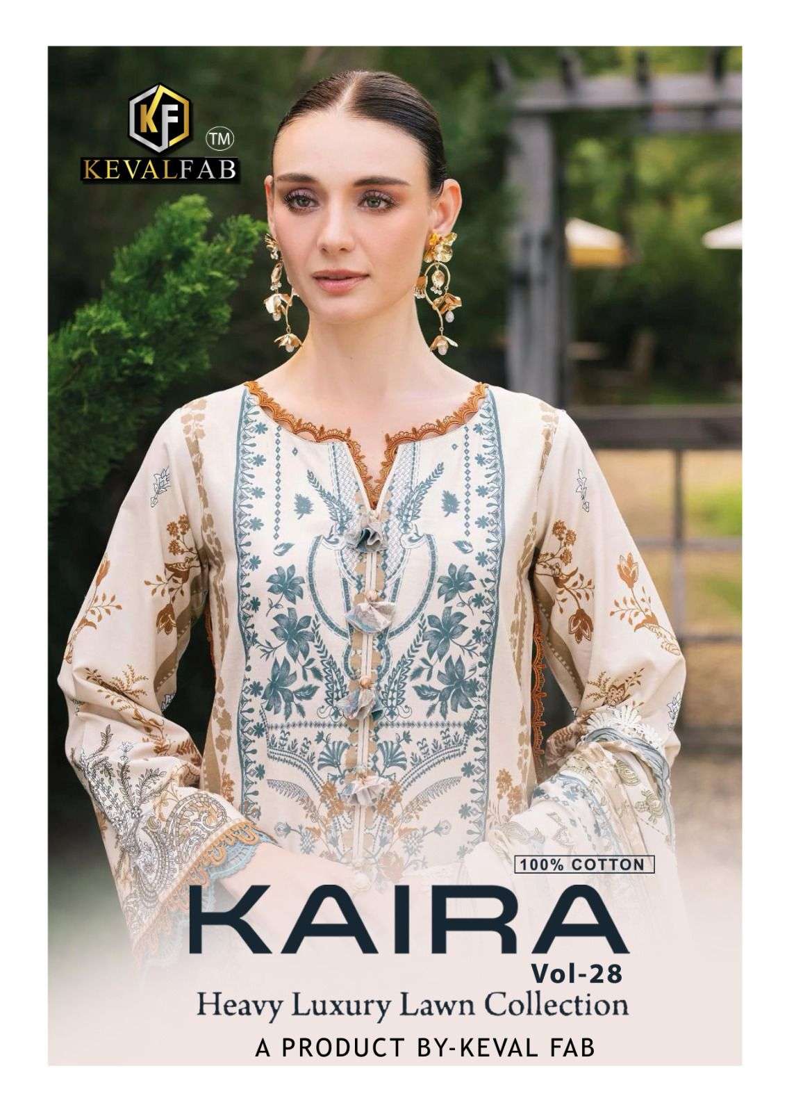 kaira vol-28 by keval fab latest designer lawn cotton salwar kameez wholesale price surat