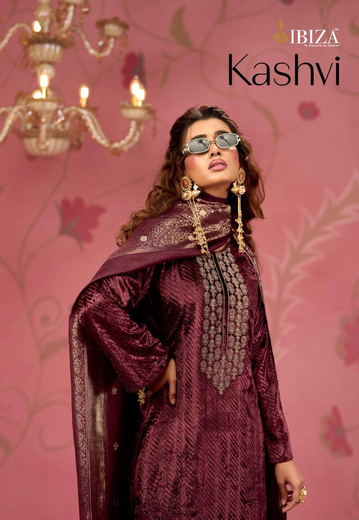 kashvi by ibiza lifestyle fancy embroidered velvet salwar kameez wholesale prcie surat