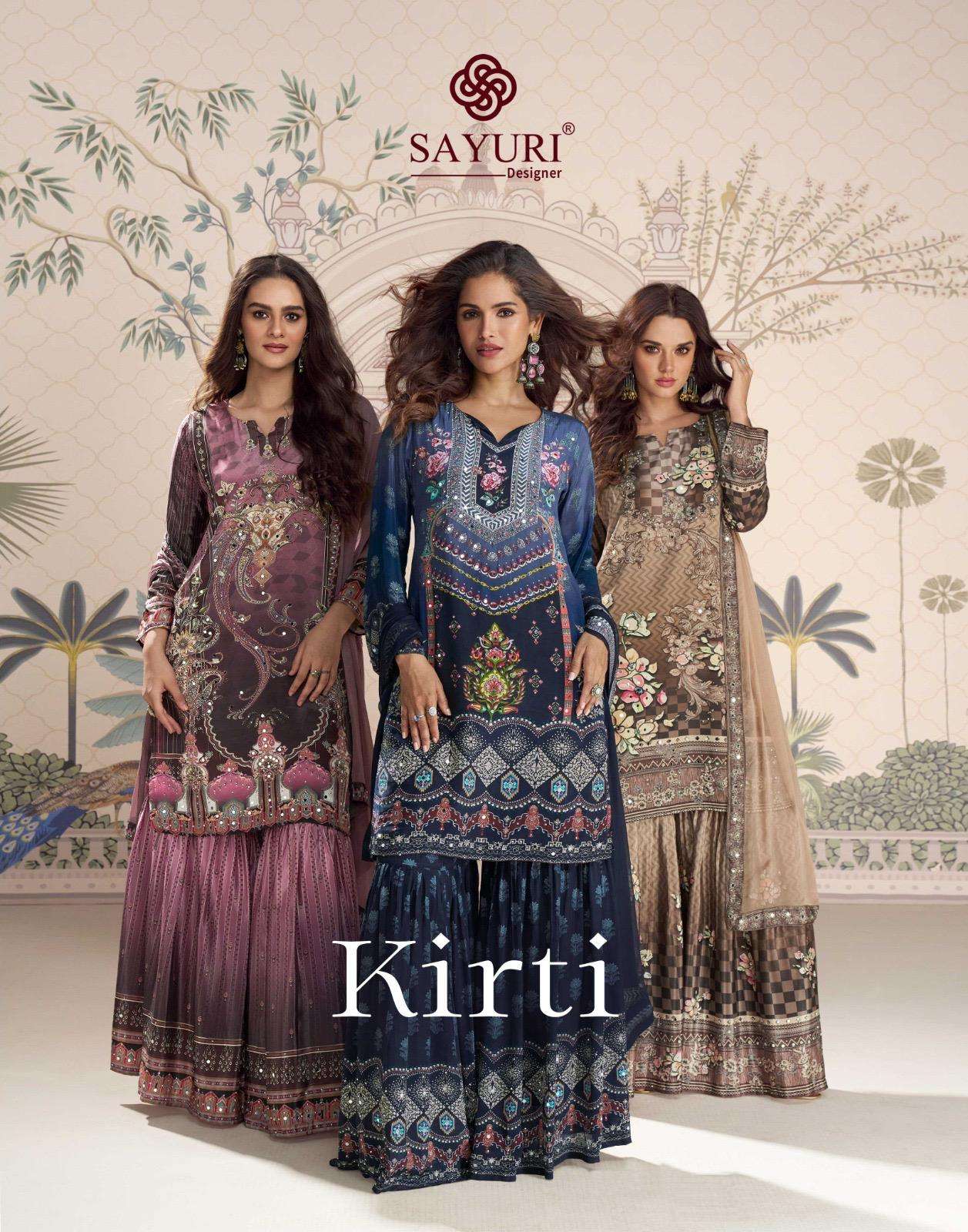 kirti by sayuri designer 10181-10185 series crepe silk designer readymade salwar kameez wholesale prcie surat