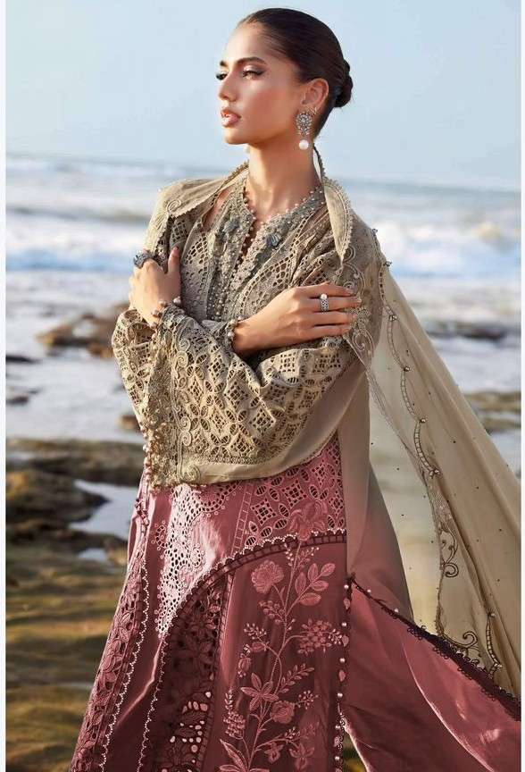 maria b 25-2 by deepsy suit cotton with heavy self embroidered salwar kameez wholesale price surat
