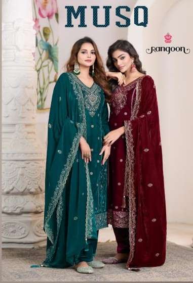 musq by rangoon 8091-894 series velvet designer readymade salwar kameez wholesale price surat