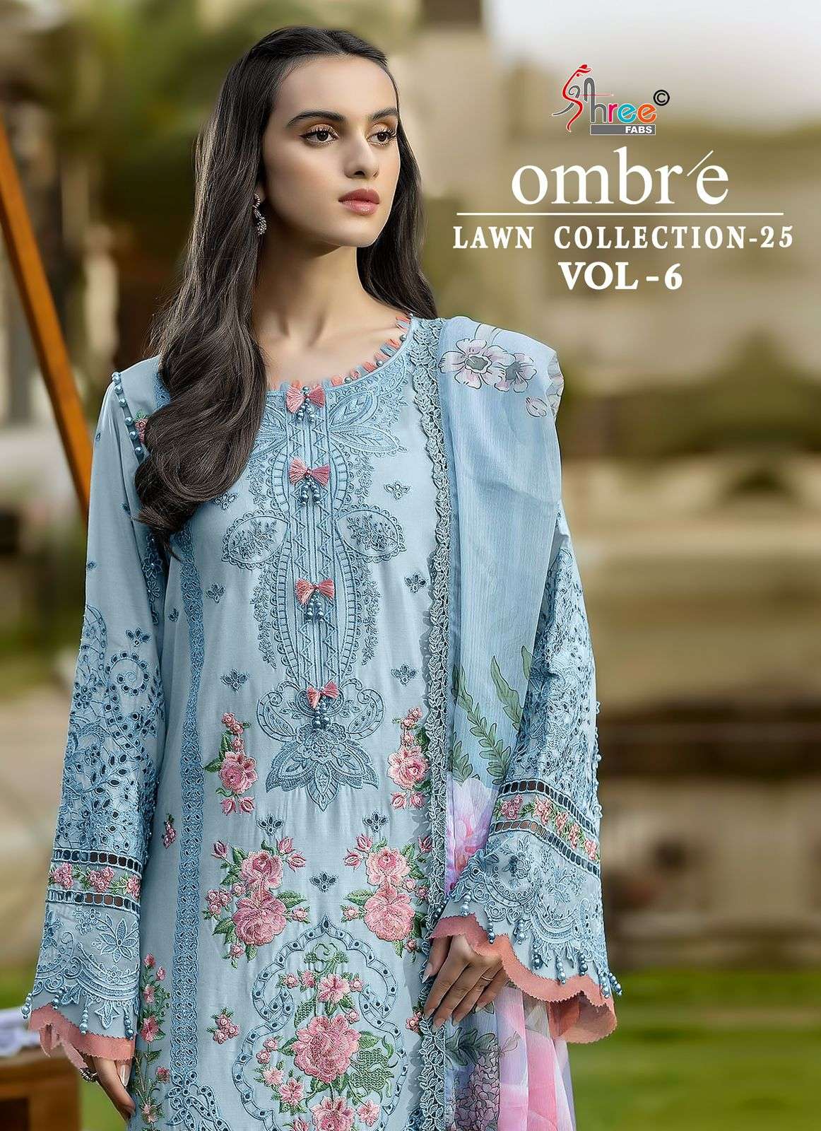 ombre vol-6 by shree fabs cotton embroidered salwar kameez wholesale price surat