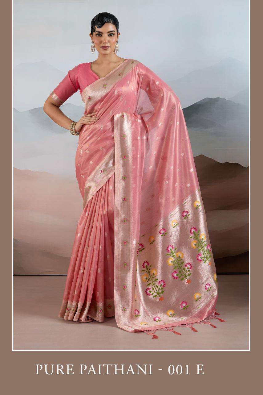 paithani by rajtex tissue party wear designer saree wholesale price surat