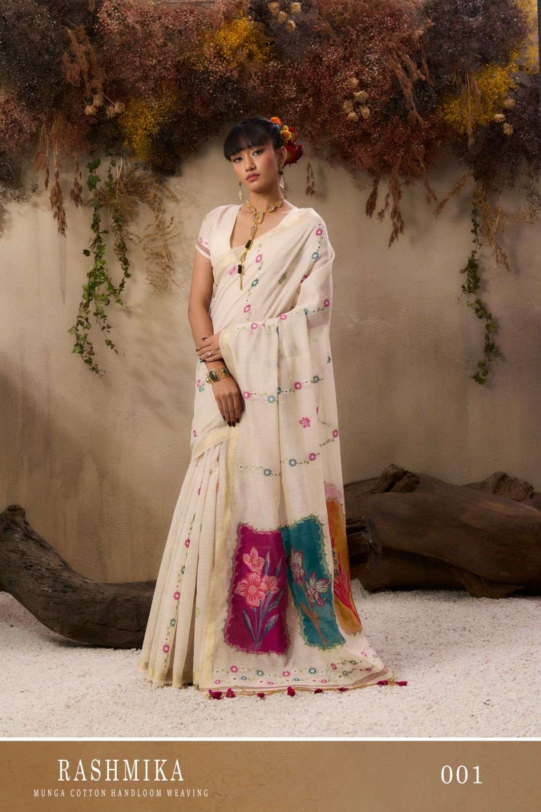 rashmika by rajtex exclusvie designer munga cotton saree wholesale price surat