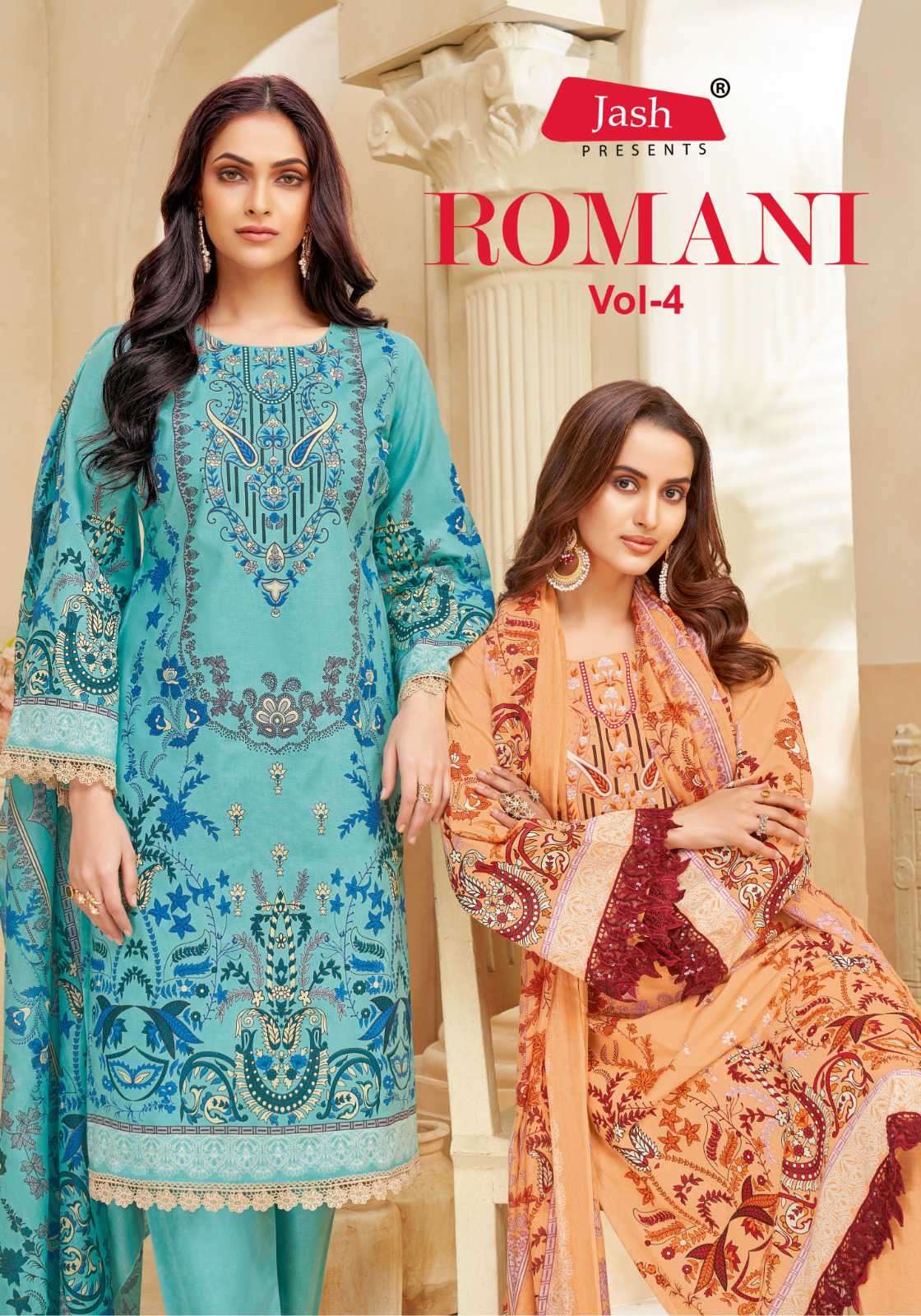 romani vol-4 by jash 4001-4008 series cotton pakistani salwar kameez wholesale price surat