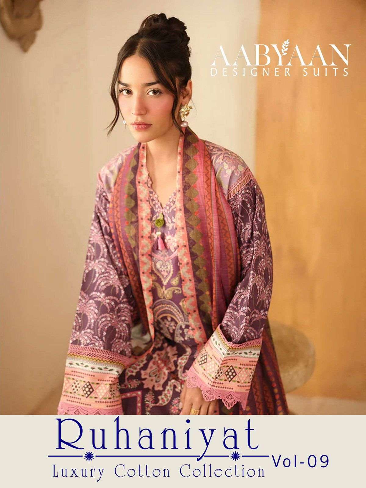 ruhaniyat vol-9 by aabyaan designer suit cotton designer pakistani salwar kameez wholesale price surat