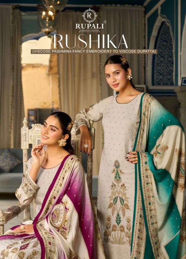 rushika by rupali fashion viscose pashmina digital printed salwar kameez wholesale prcie surat