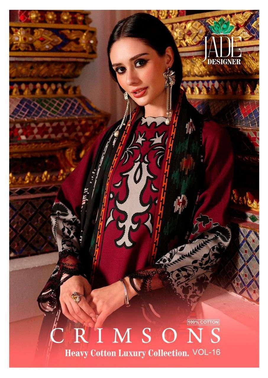 saanvi trends by jade crimsons vol 16 heavy cotton unstich salwar kameez wholesale price supplier in surat