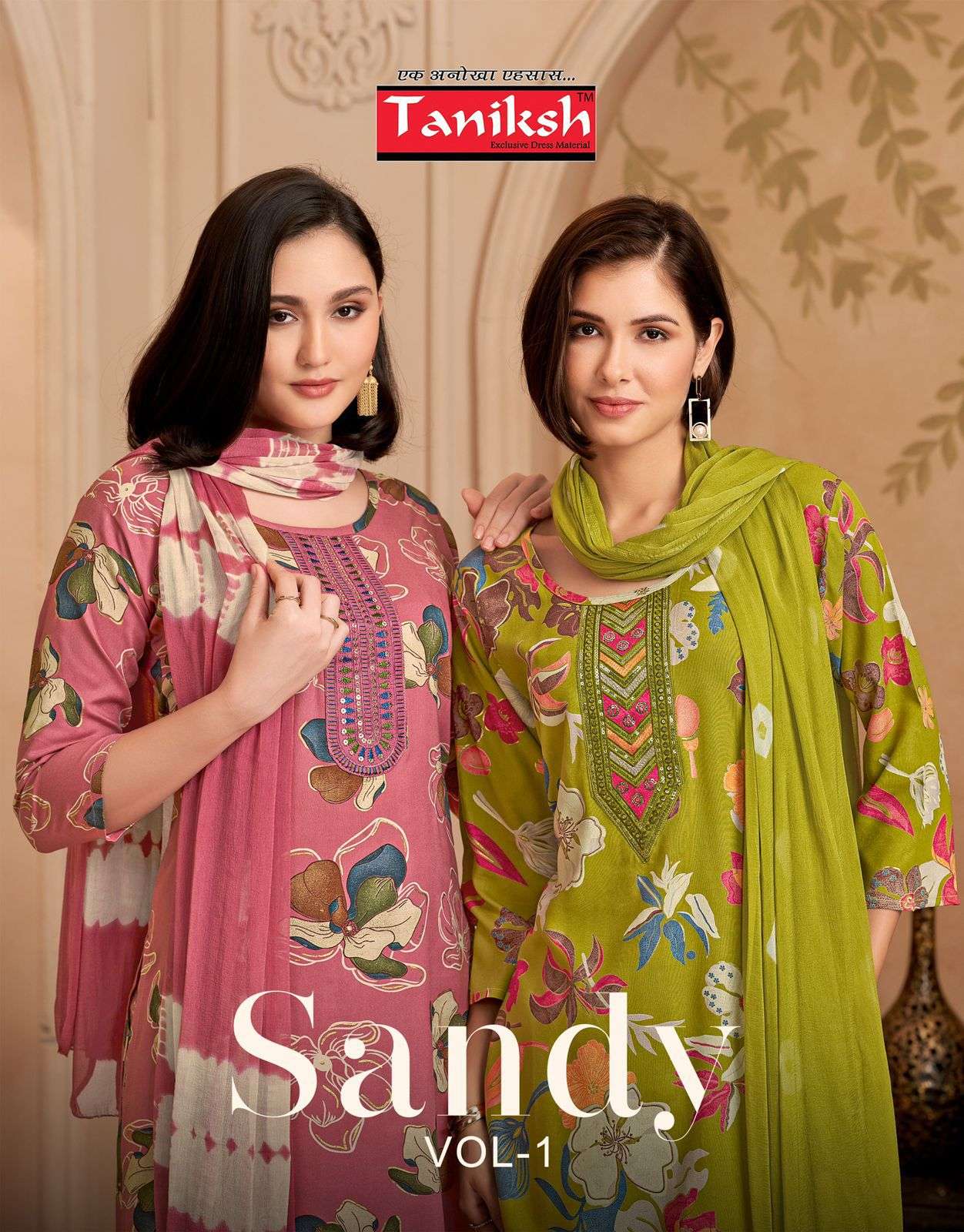 sandy vol-1 by taniksh 1001-1008 series rayon with fancy printed readymade salwar kameez wholesale price surat