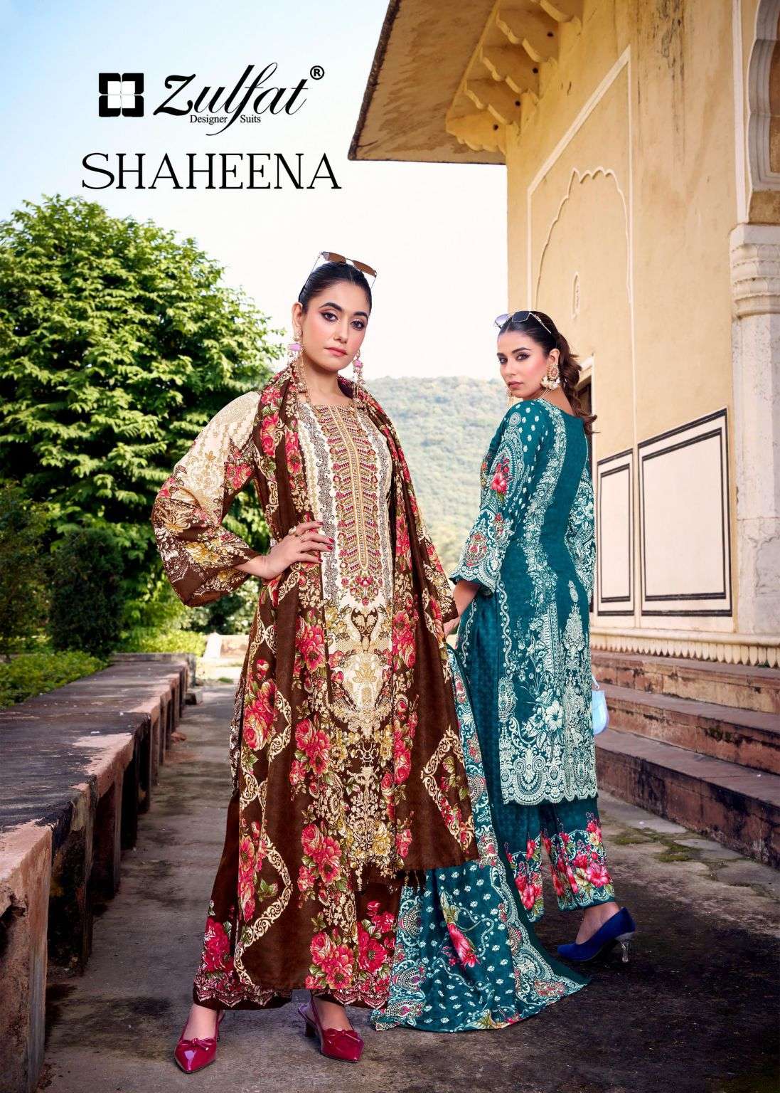 shaheena by zulfat designer suit rayon designer best wholesale price surat
