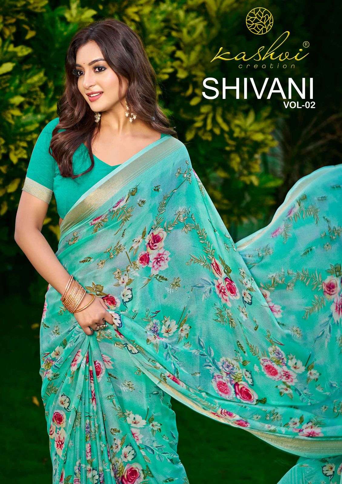 shivani vol-2 by kashvi creation moss viscose designer saree best wholesale price surat