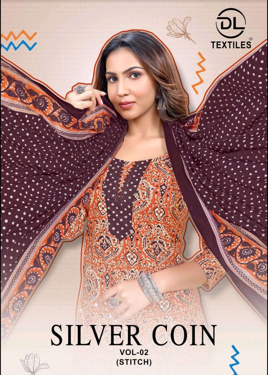 silver coin vol-2 by dl textiles 2001-2010 series cotton readymade salwar kameez wholesale price surat