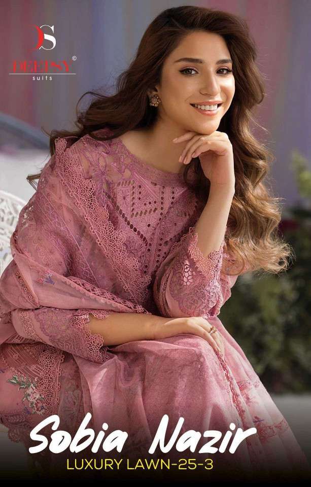 sobia nazir 25-3 by deepsy suit cotto with heavy self embroidered salwar kameez wholesale peice surat