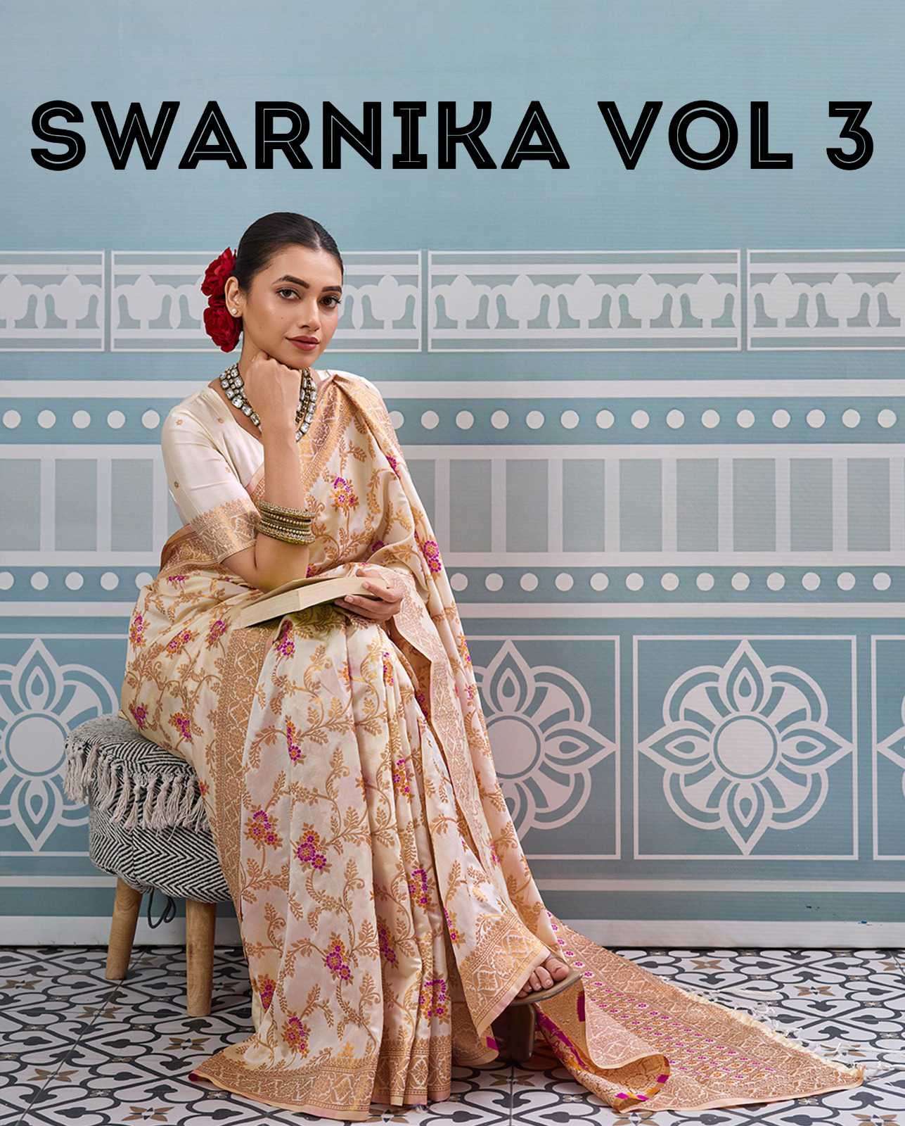 swarnika vol-3 by astita 3001-3006 series exclusvie designer party wear saree wholesale price surat
