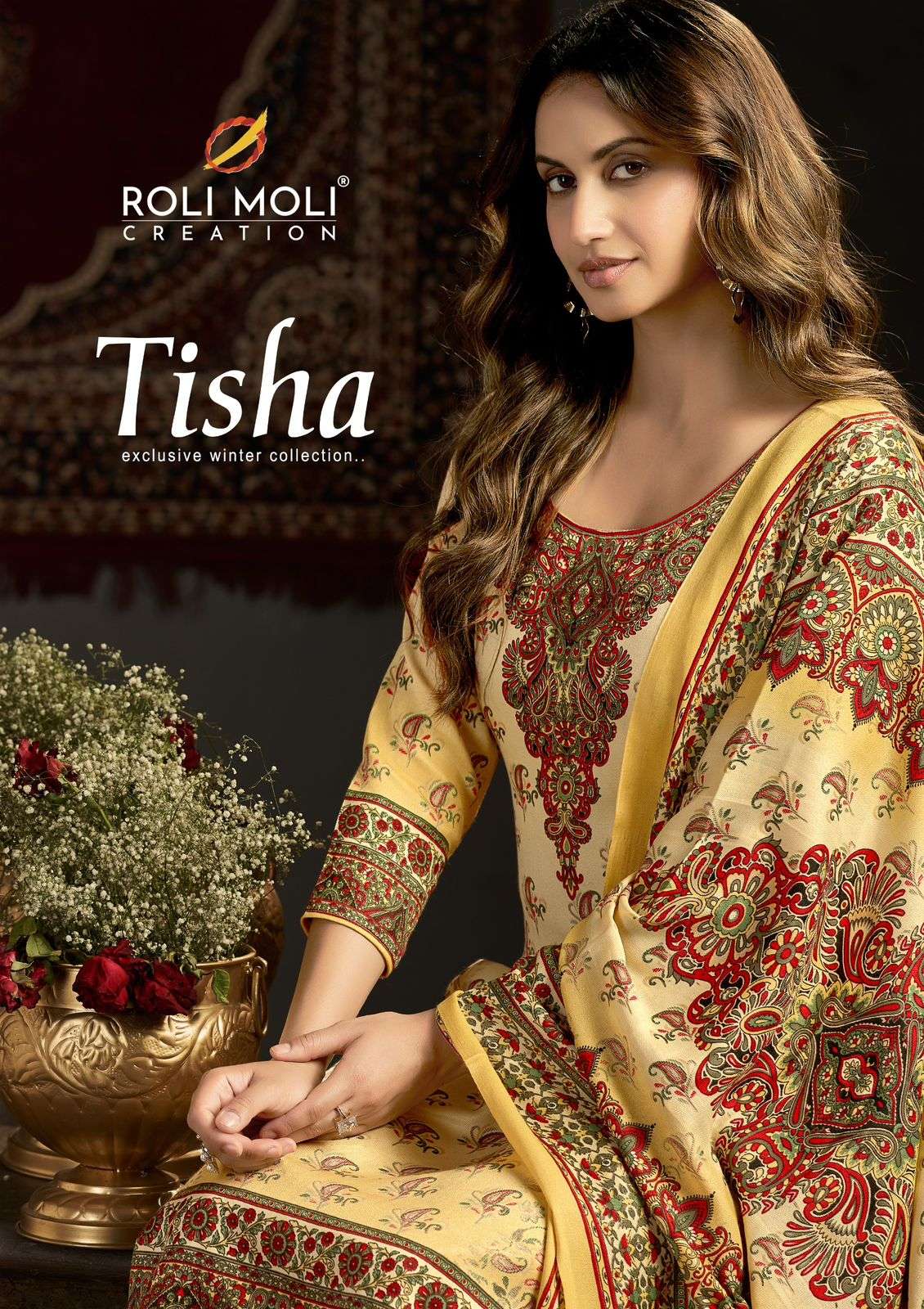 tisha by rolimoli exclusive designer pashmina salwar kameez wholesale price surat