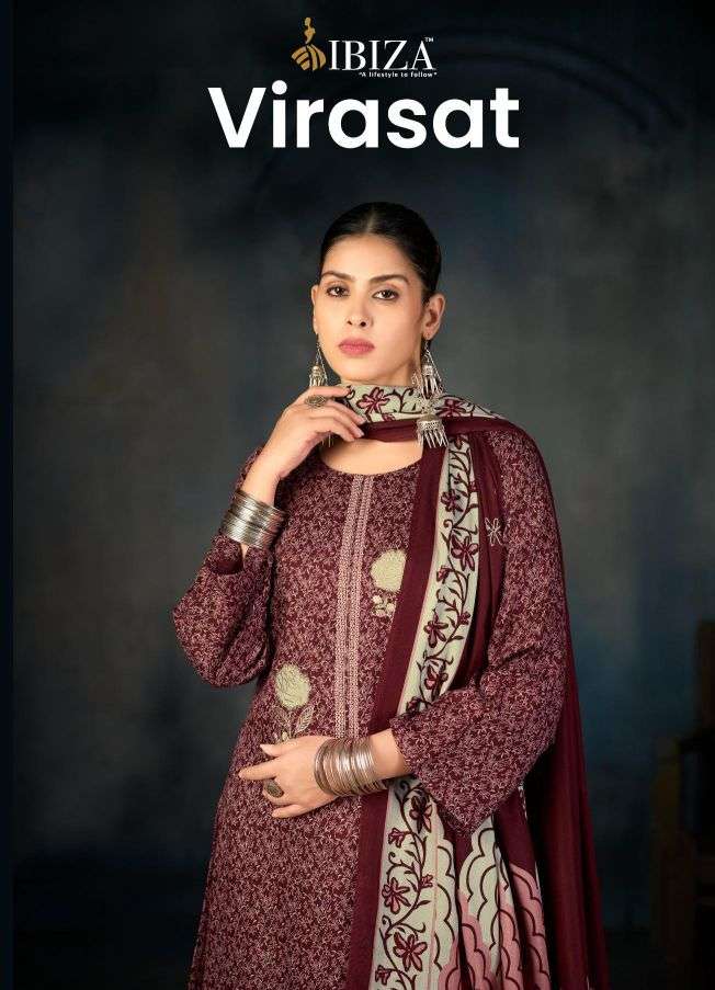 virasat by ibiza lifestyle viscose pashmina salwar kameez wholesale price surat