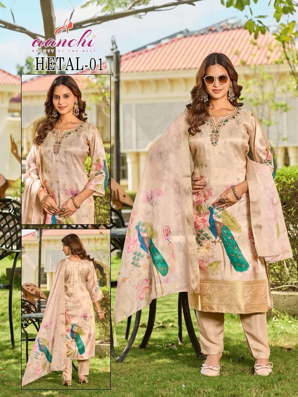 01 by aanchi exclusive designer jacquard party wear kurti wholeslae price surat