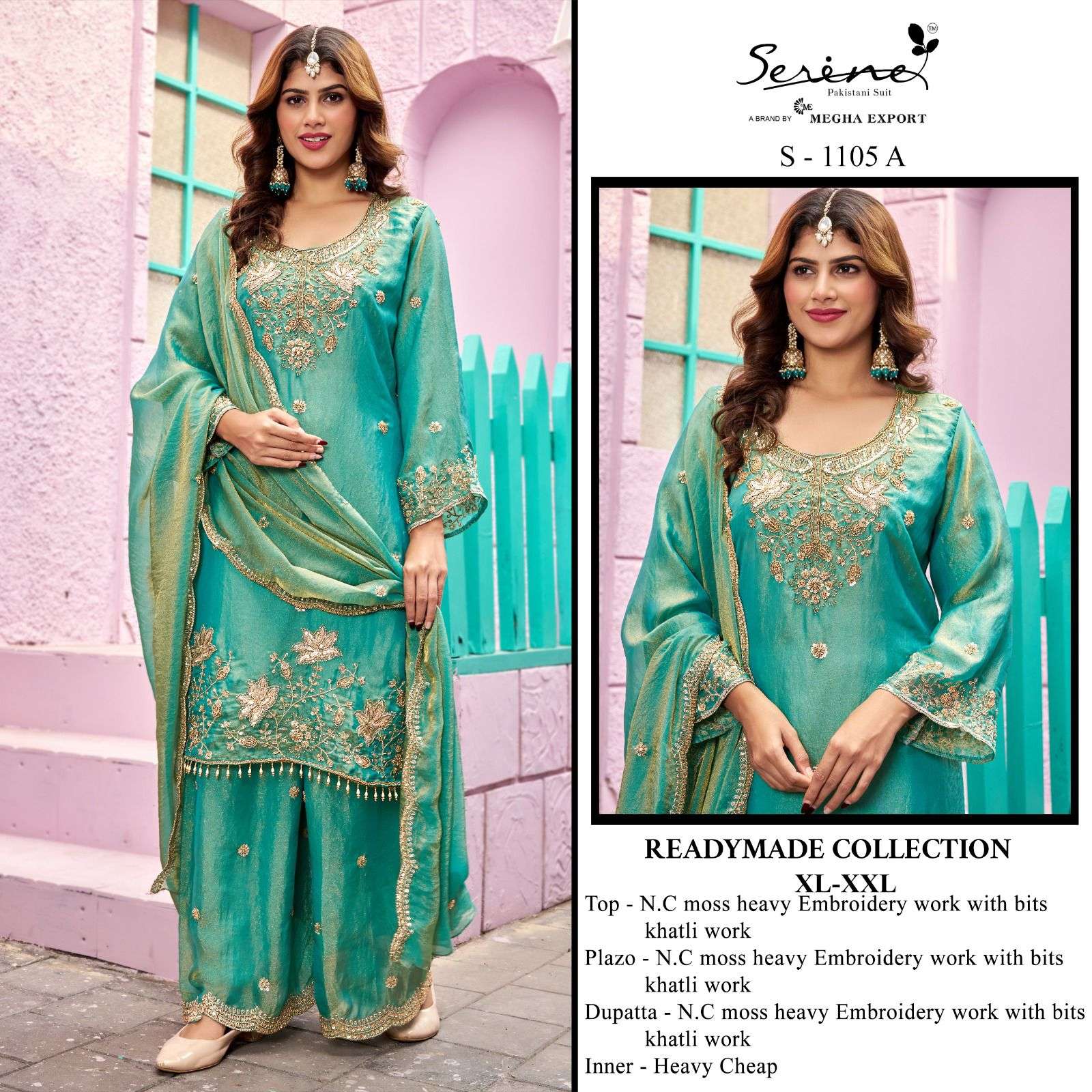 1105 by serine latest designer moss readymade salwar kameez wholesale price surat