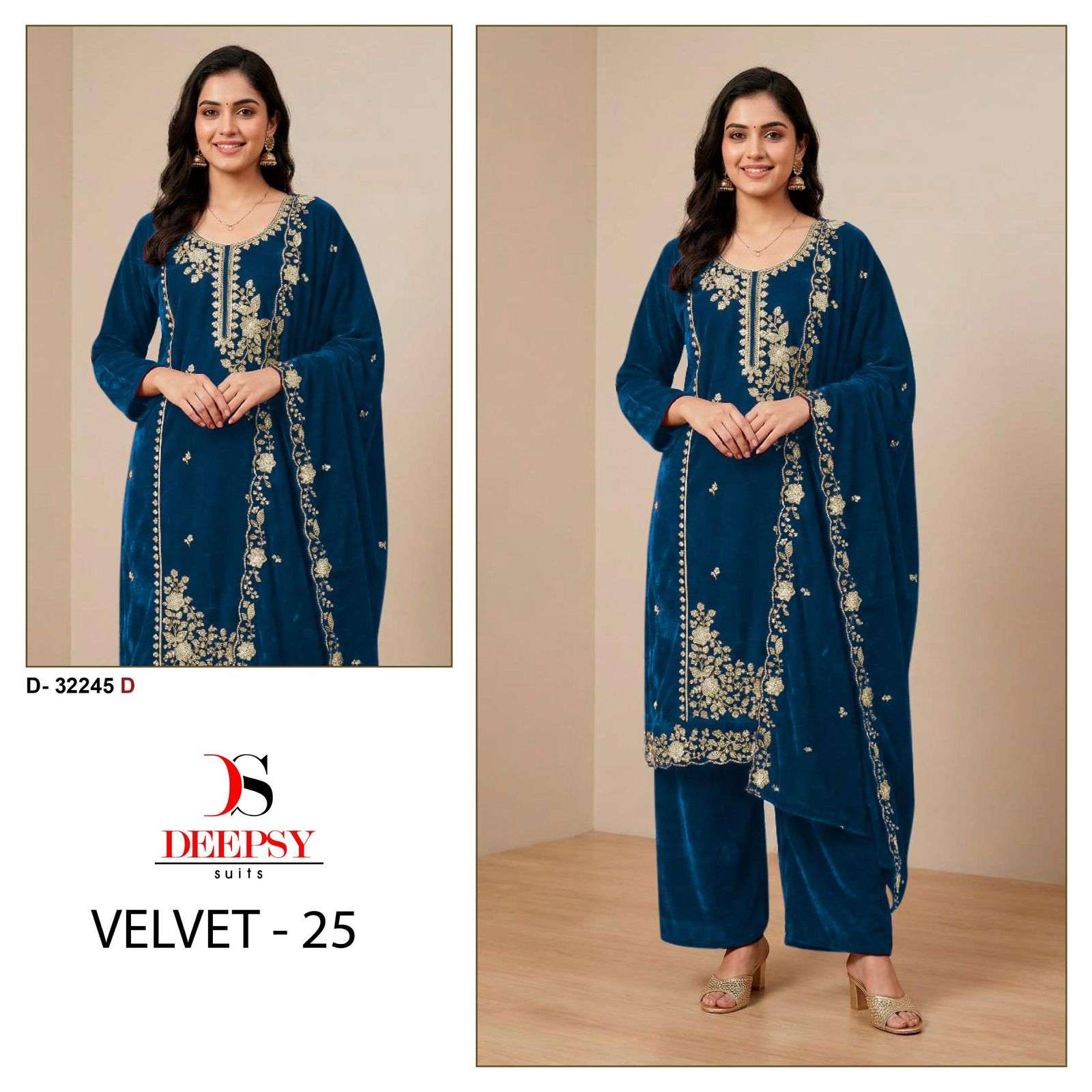 32245 by deepsy suit latest designer velvet winter wear salwar kameez wholesale price surat