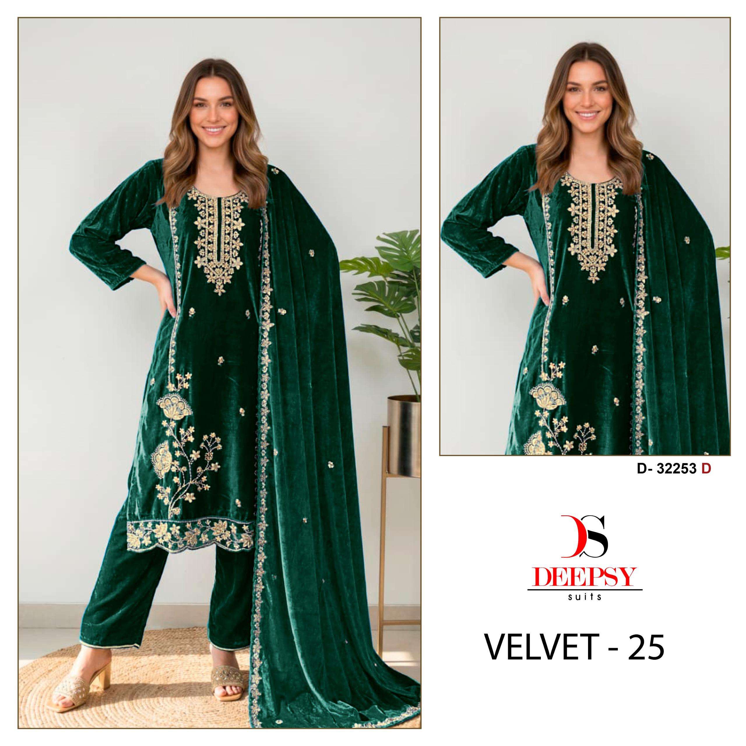 32253 by deepsy suit winter wear velvet designer salwar kameez wholesale price surat