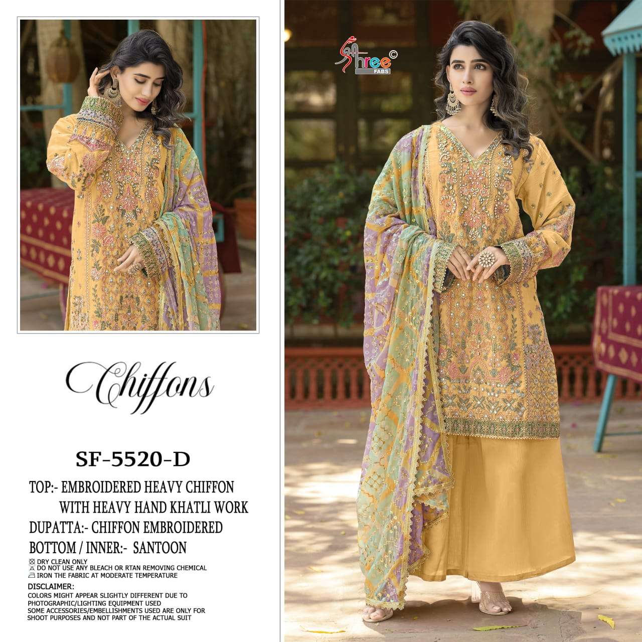 5520 by shree fabs chiffon with heavy embroidered pakistani salwar kameez wholesale price surat