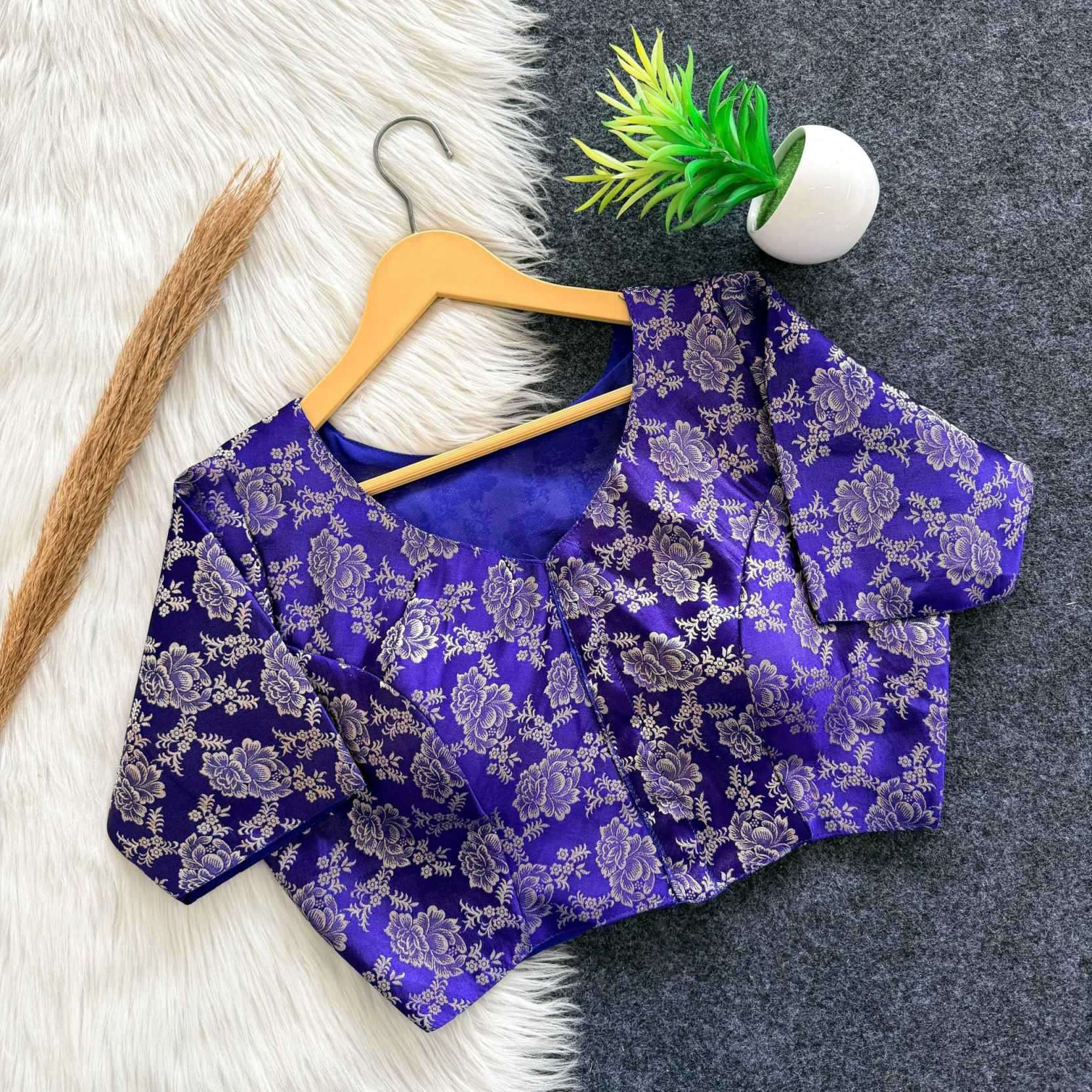 af-05 by pf ethnic latest designer banarasi silk readymade blouse wholesale dealer surat