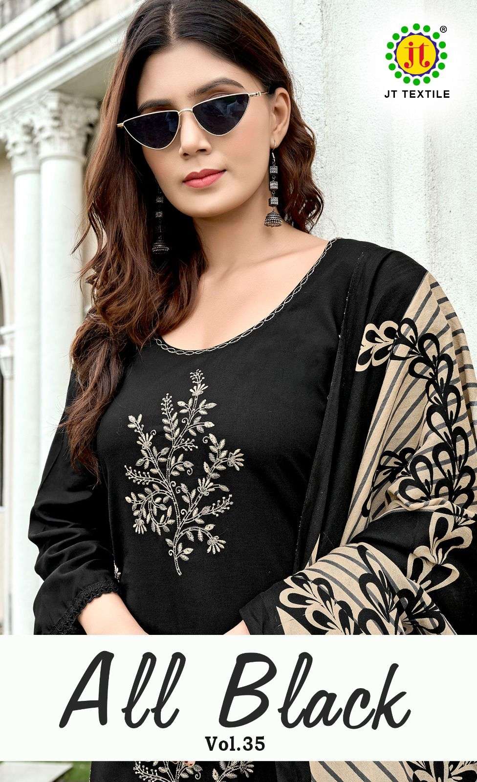 all black vol-35 by jamatmal fancy embridered rayon salwar kameez wholesale price surat