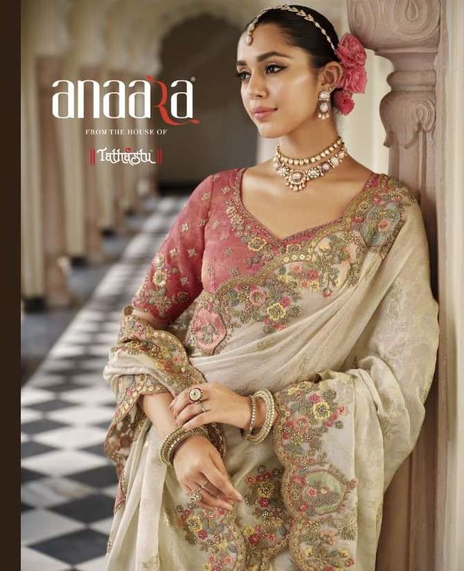 anaara 7800 by tathastu 7801-7812 series soft silk with embroidered party wear saree wholesal price surat