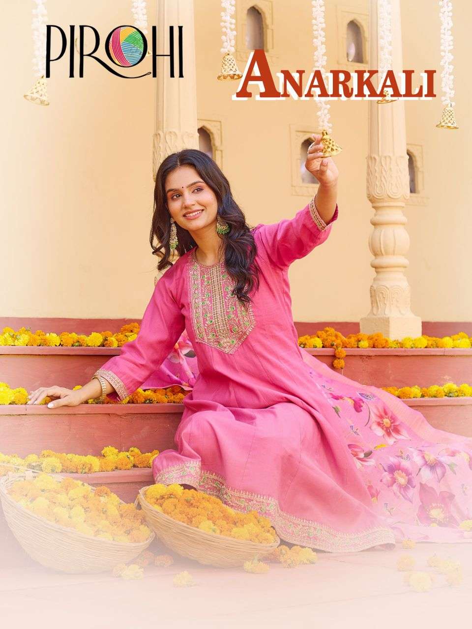 anarkali by pirohi fancy work viscose vetican anarkali style readymade salwar suit wholesale price surat