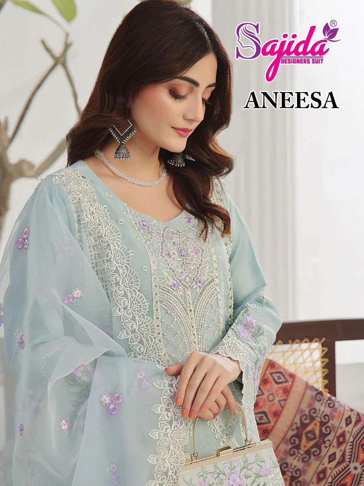 aneesa by sajida exclusive embroidered georgette salwar suit buy wholesale dealer surat