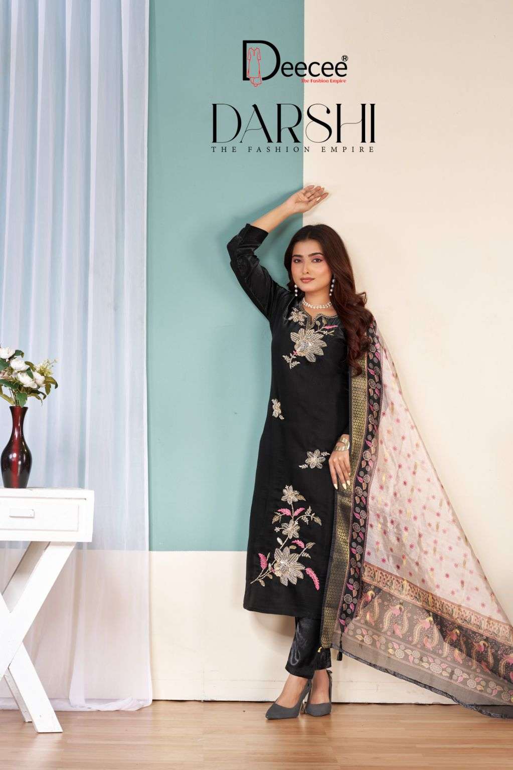 darshi by deecee fancy handwork embridered roman readymade salwar kameez wholesale price surat