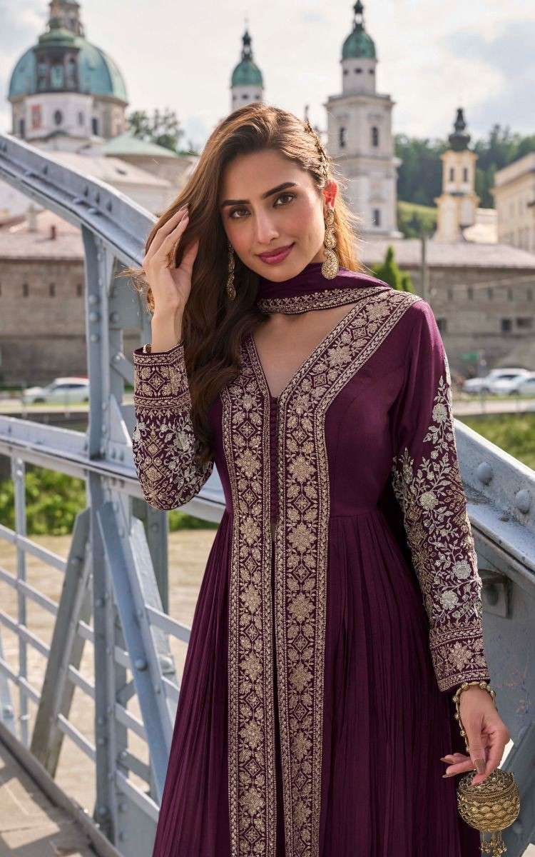 fiza by gulkayra designer 7631 colors exclusive embroidered chinon readymade salwar suit wholesale price surat