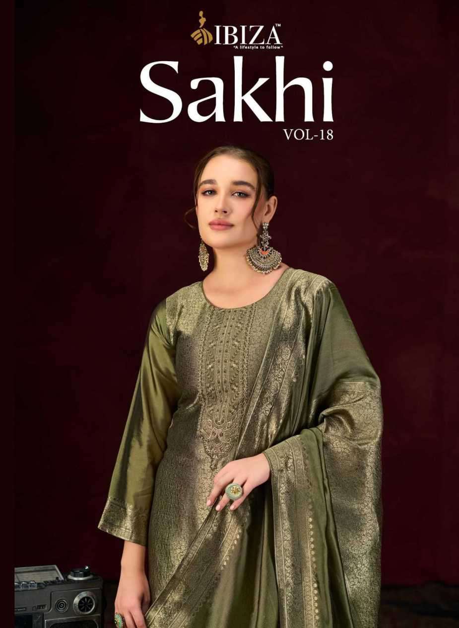 ibiza lifestyle sakhi vol-18 banglory silk jacquard embroidered salwar suit wholesale price surat