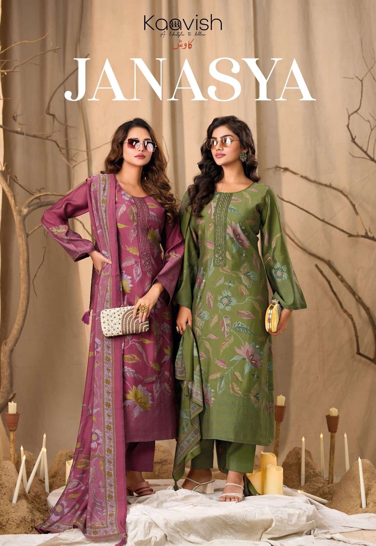 janasya by kaavish 1971-1974 series modal silk foil printed sakwar kameez wholesale price surat