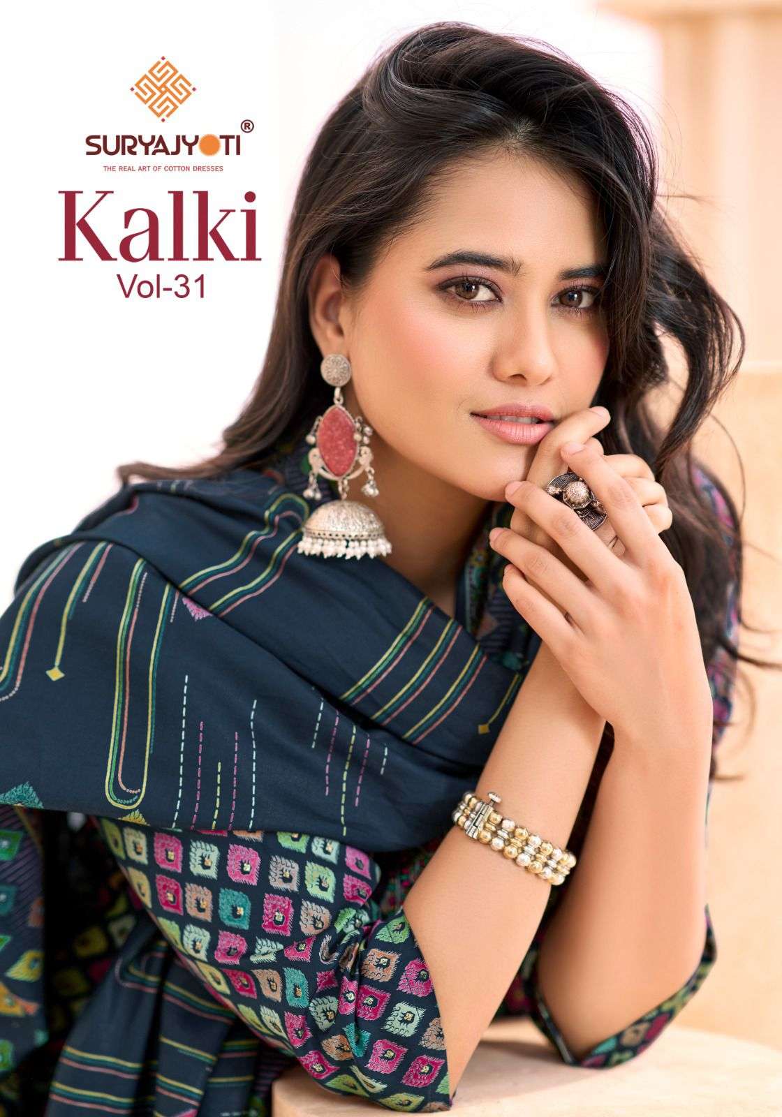 kalki vol-31 by suryajyoti 31001-31008 series exclusvie discharge printed jam salwar kameez wholesale price surat