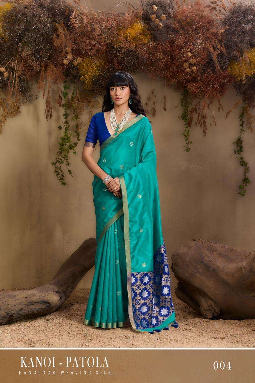 kanoi patola by rajtex exclusvie designer party wear tusser silk saree wholesale price surat