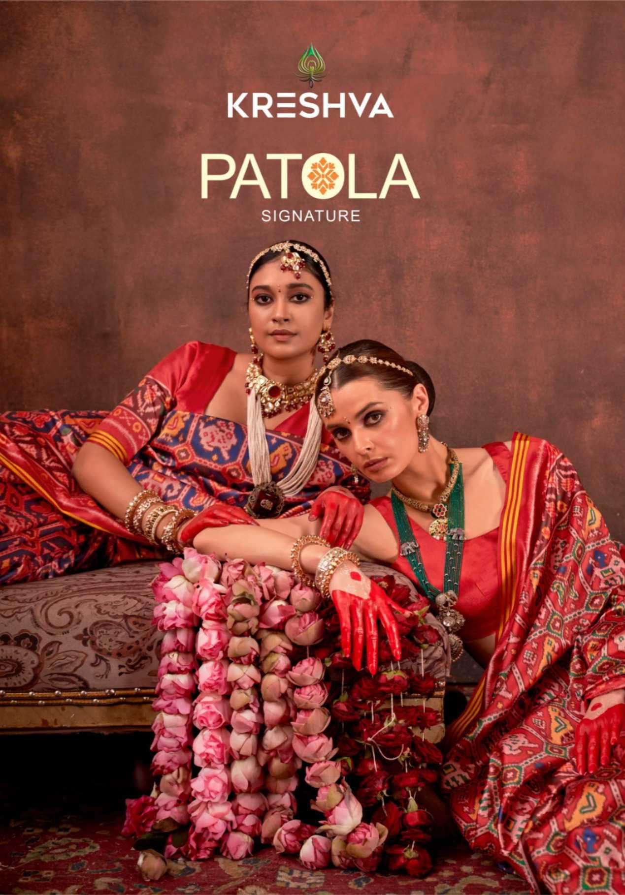 kreshva patola signature pv silk wedding wear patola saree wholesale price surat