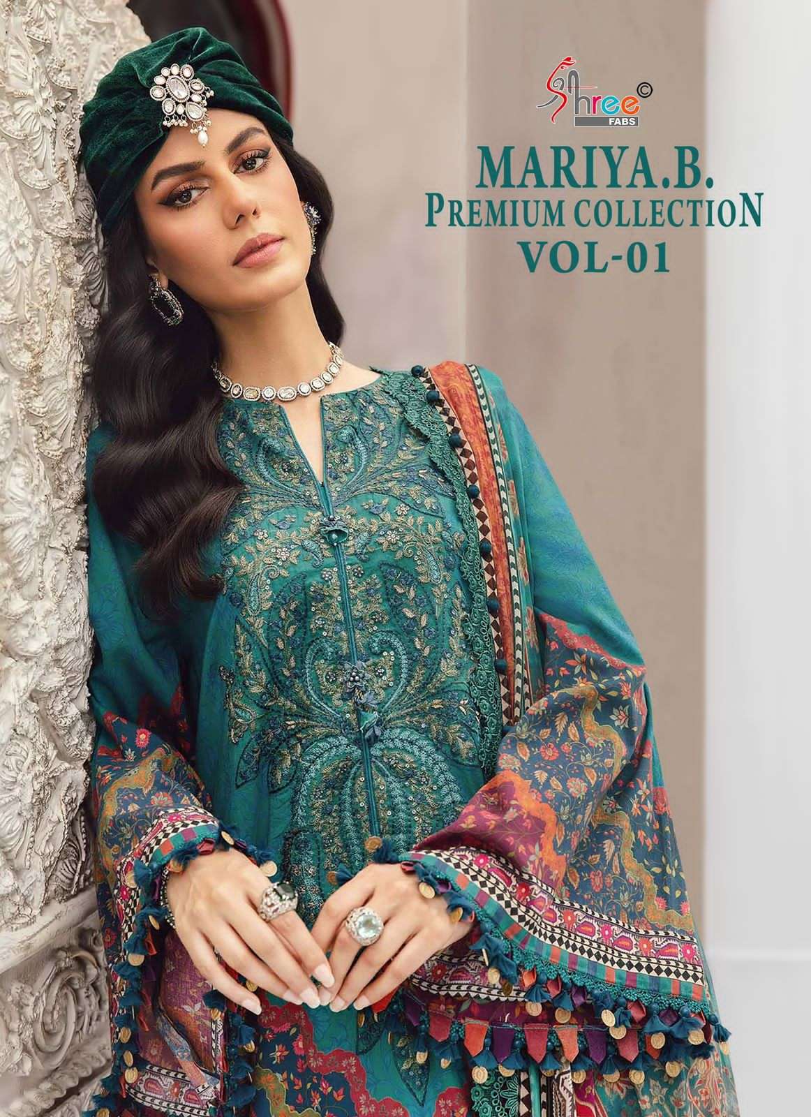 mariya b vol-1 by shree fabs patch embroidered cotton salwar kameez wholesale price surat